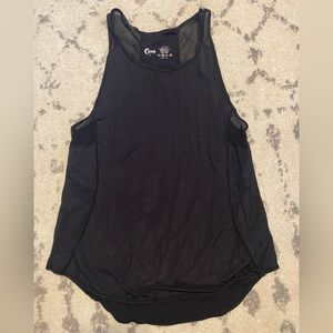 Zyia Black Panel Mesh Tank